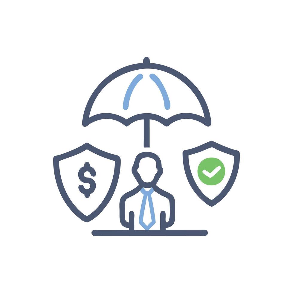 Insurance Icon for Financial Services vector