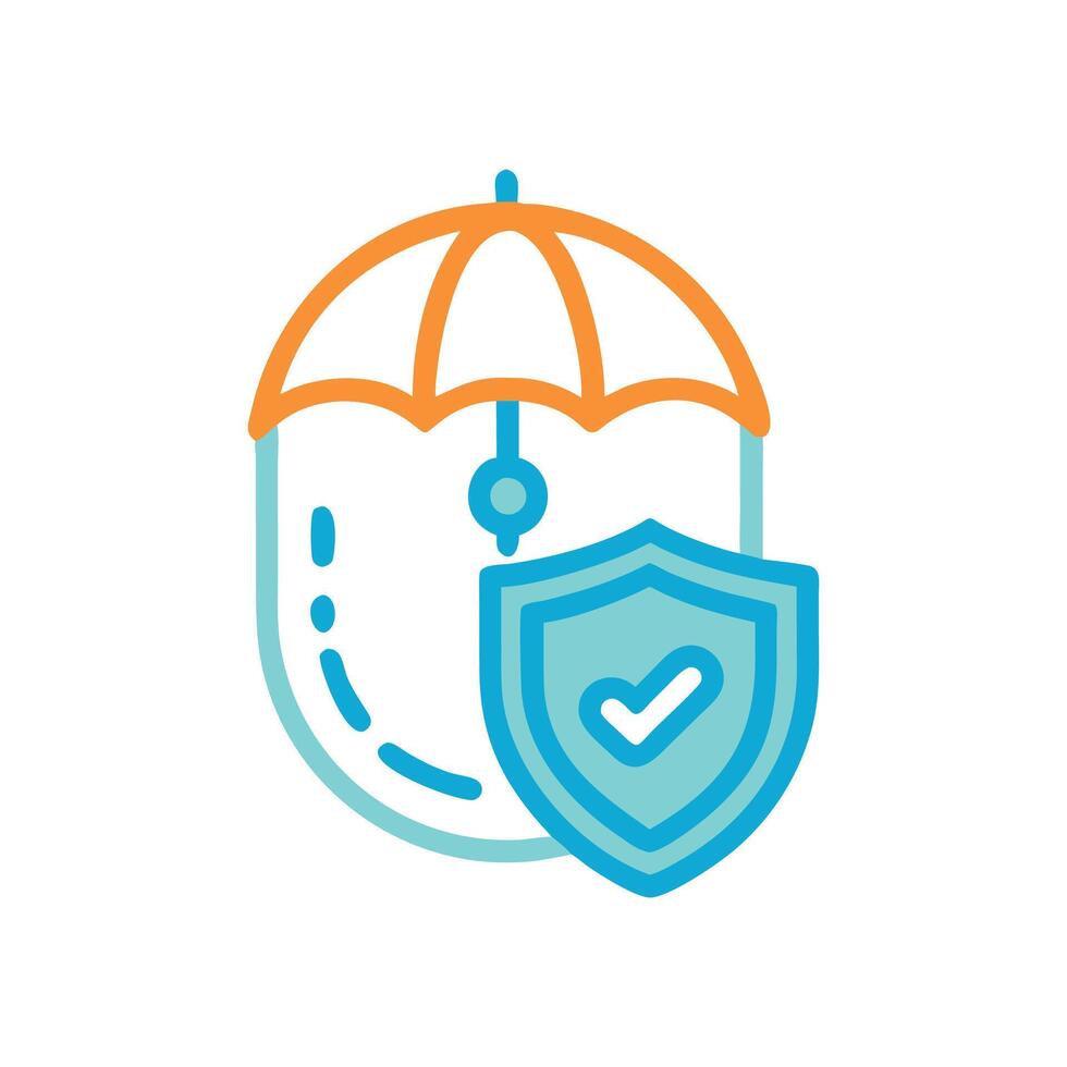 Stylish Insurance Icon for Marketing vector