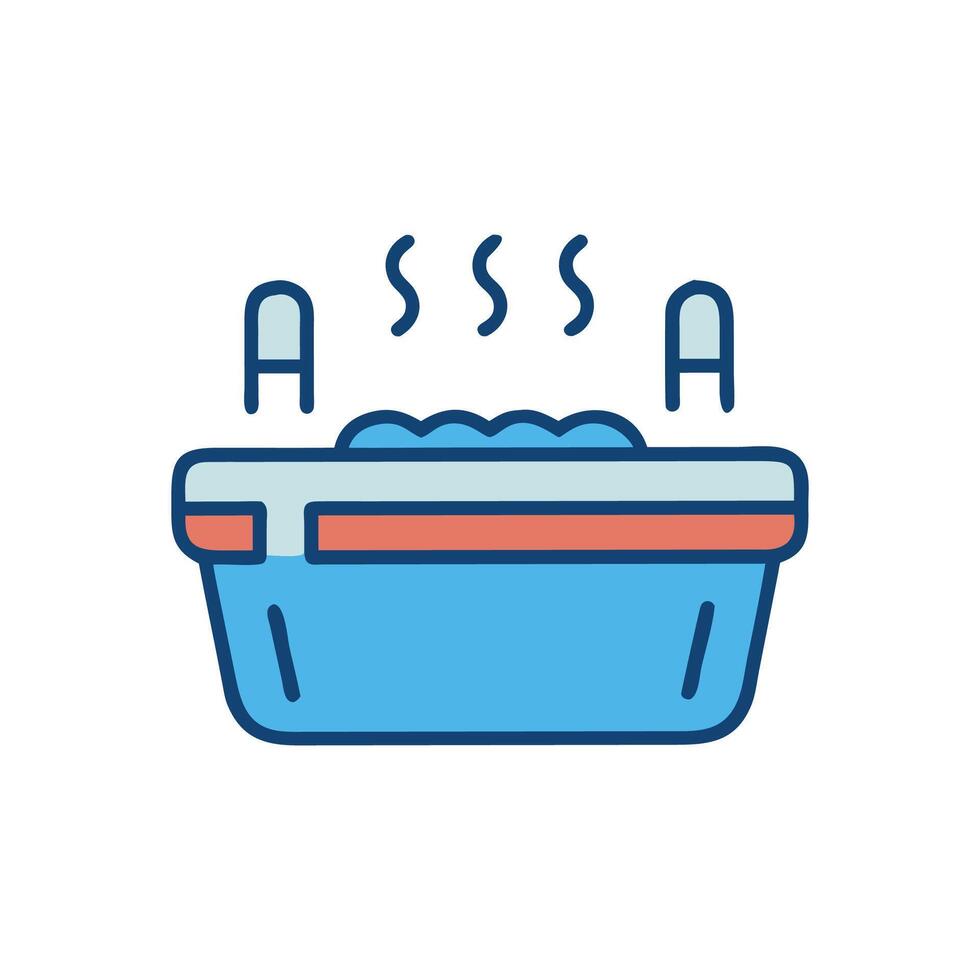 Stylish Jacuzzi for Spa Design vector