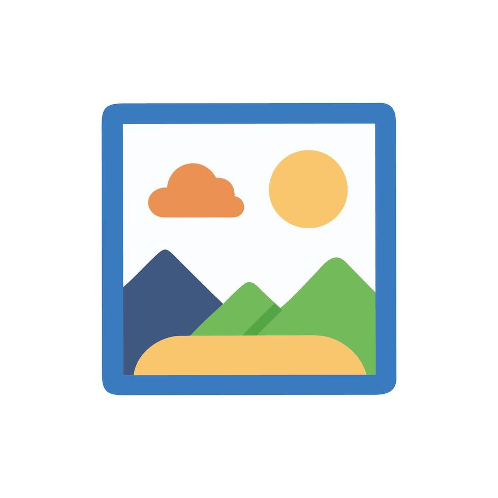 Modern Landscape Icon for Marketing vector