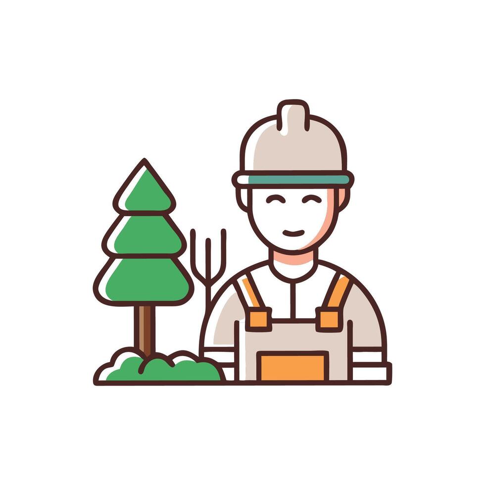 Illustration of Landscaper Icon vector