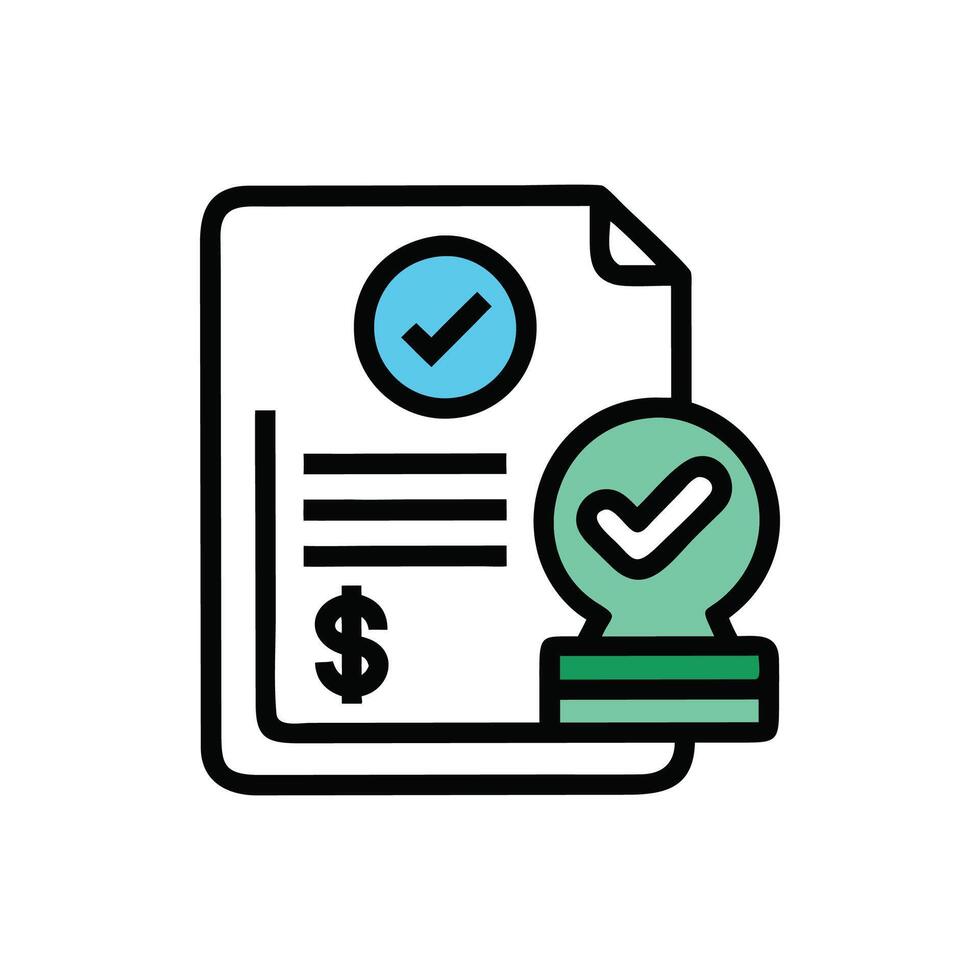 Modern Loan Approval Icon for Marketing vector