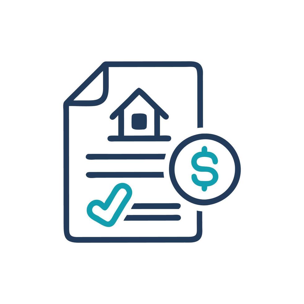 Elegant Loan Approval Icon for Branding vector