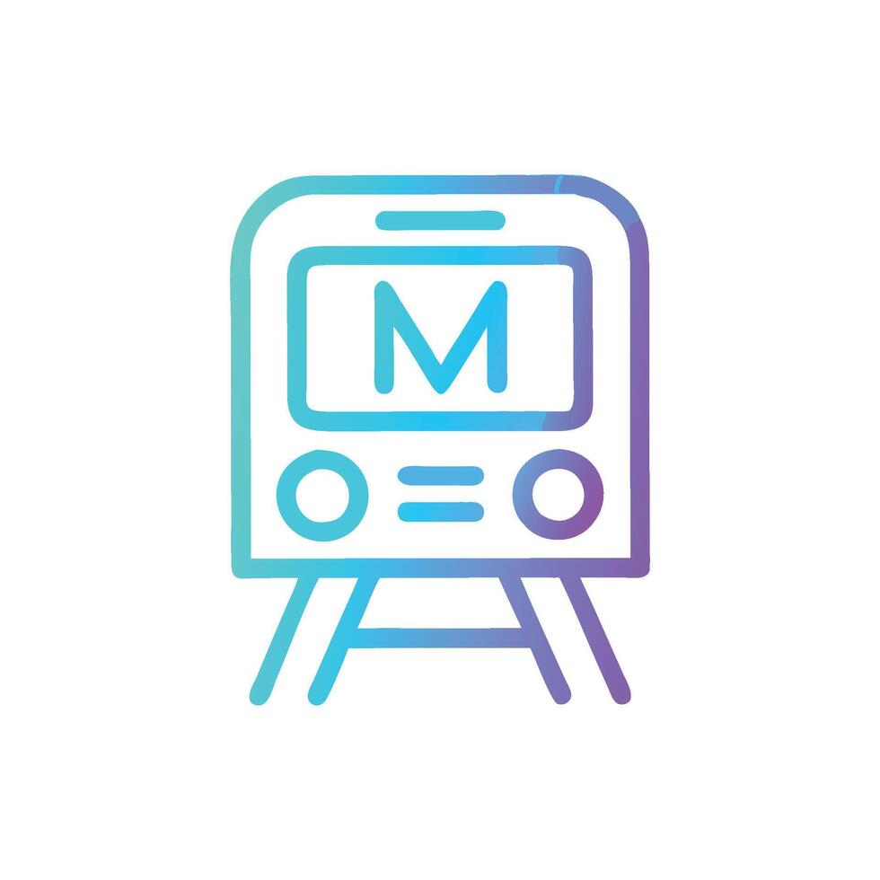 Metro Icon for Urban Transportation vector