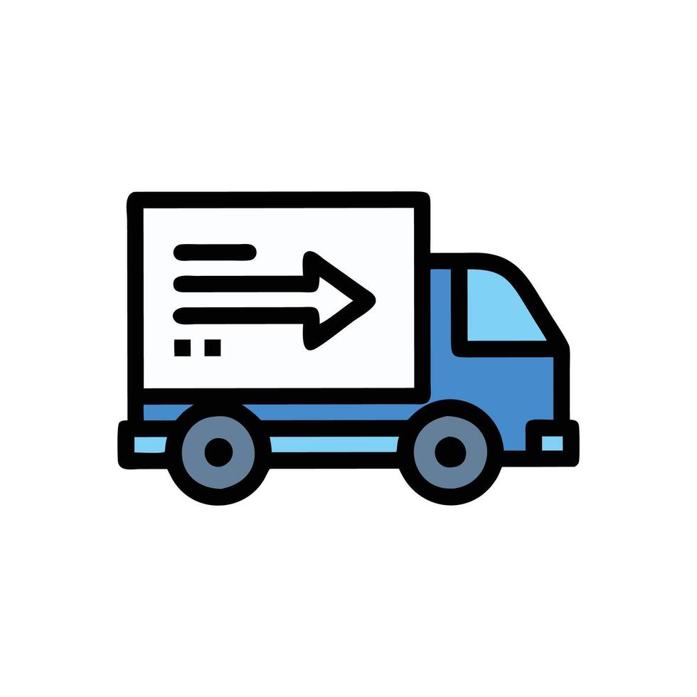 Moving Truck Icon for Relocation Services vector