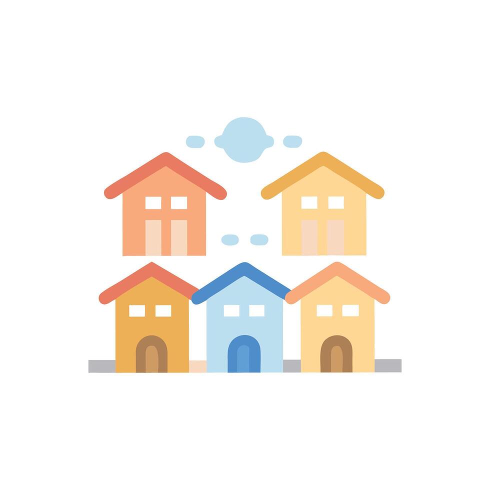 Stylish Neighborhood Icon for Branding vector