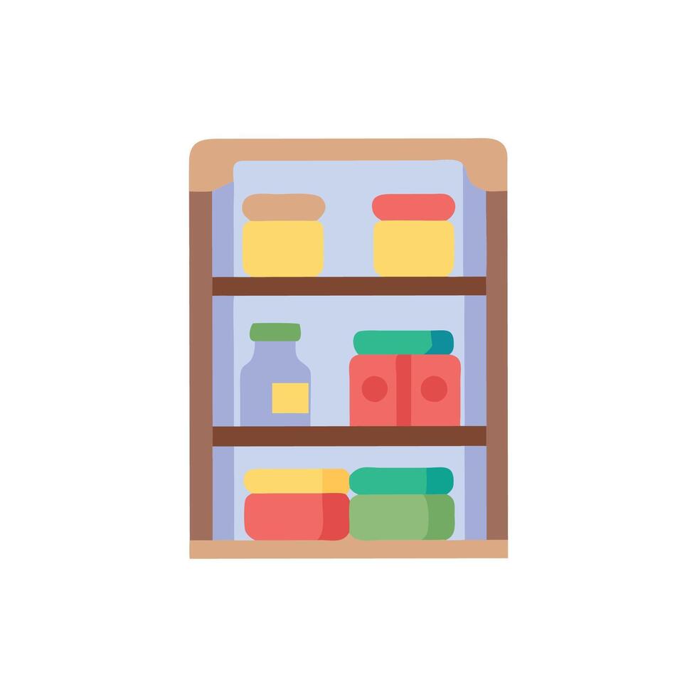 Charming Pantry Illustration for Kitchens vector