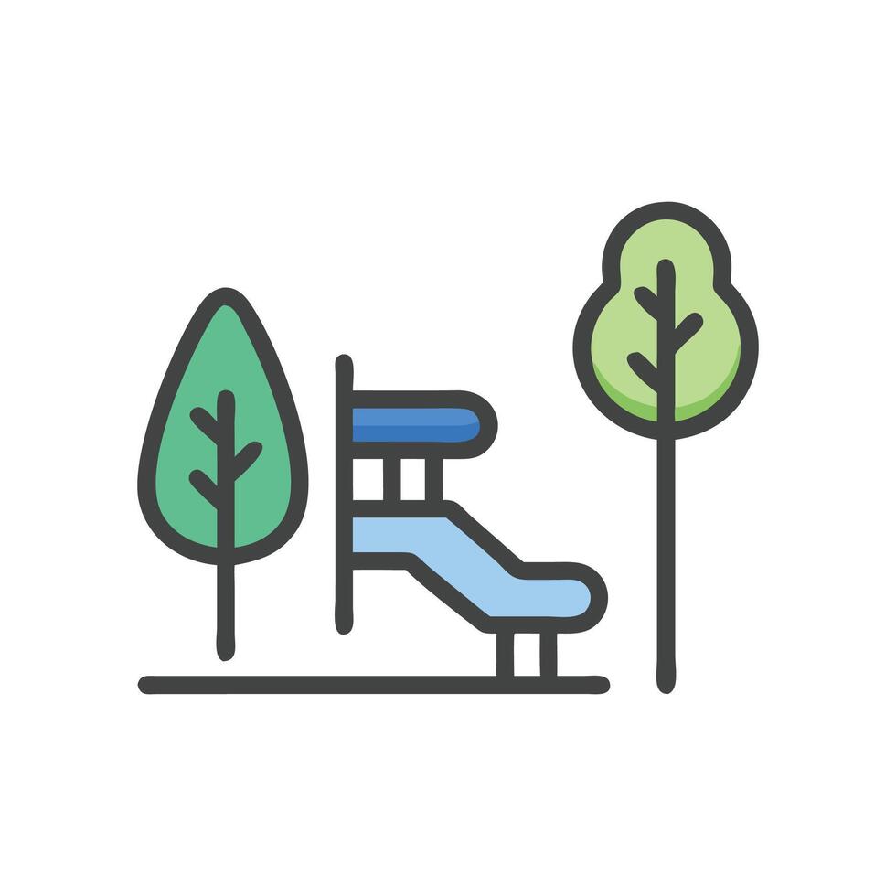 Stylish Park Icon for Urban Areas vector