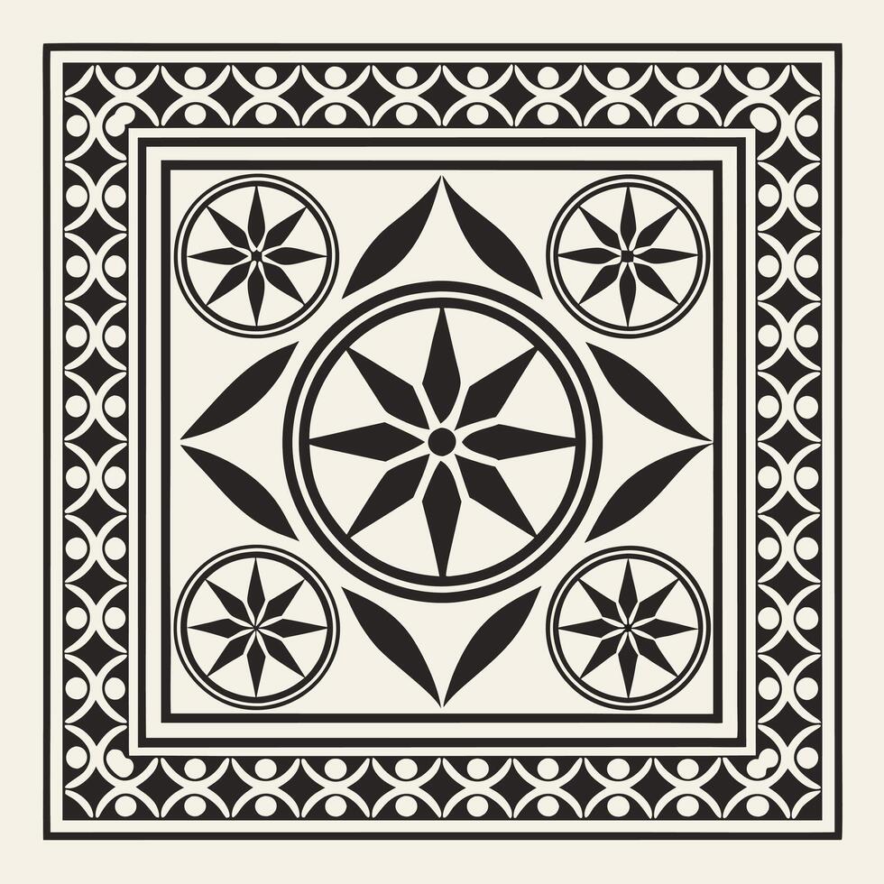 ornamental round lace ornament vector