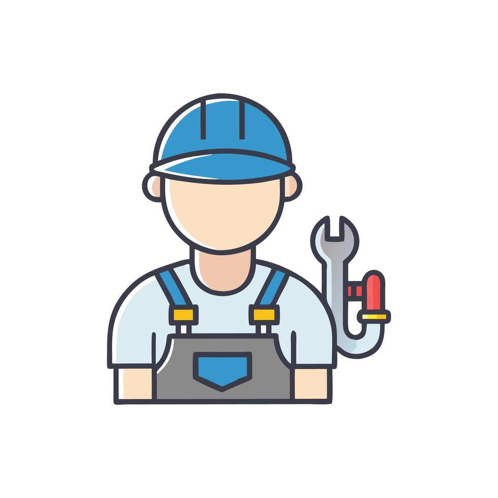 Elegant Plumber Icon for Digital Use vector