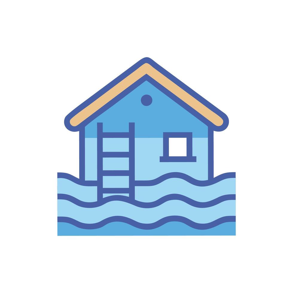 Stylish Pool House Illustration for Marketing vector