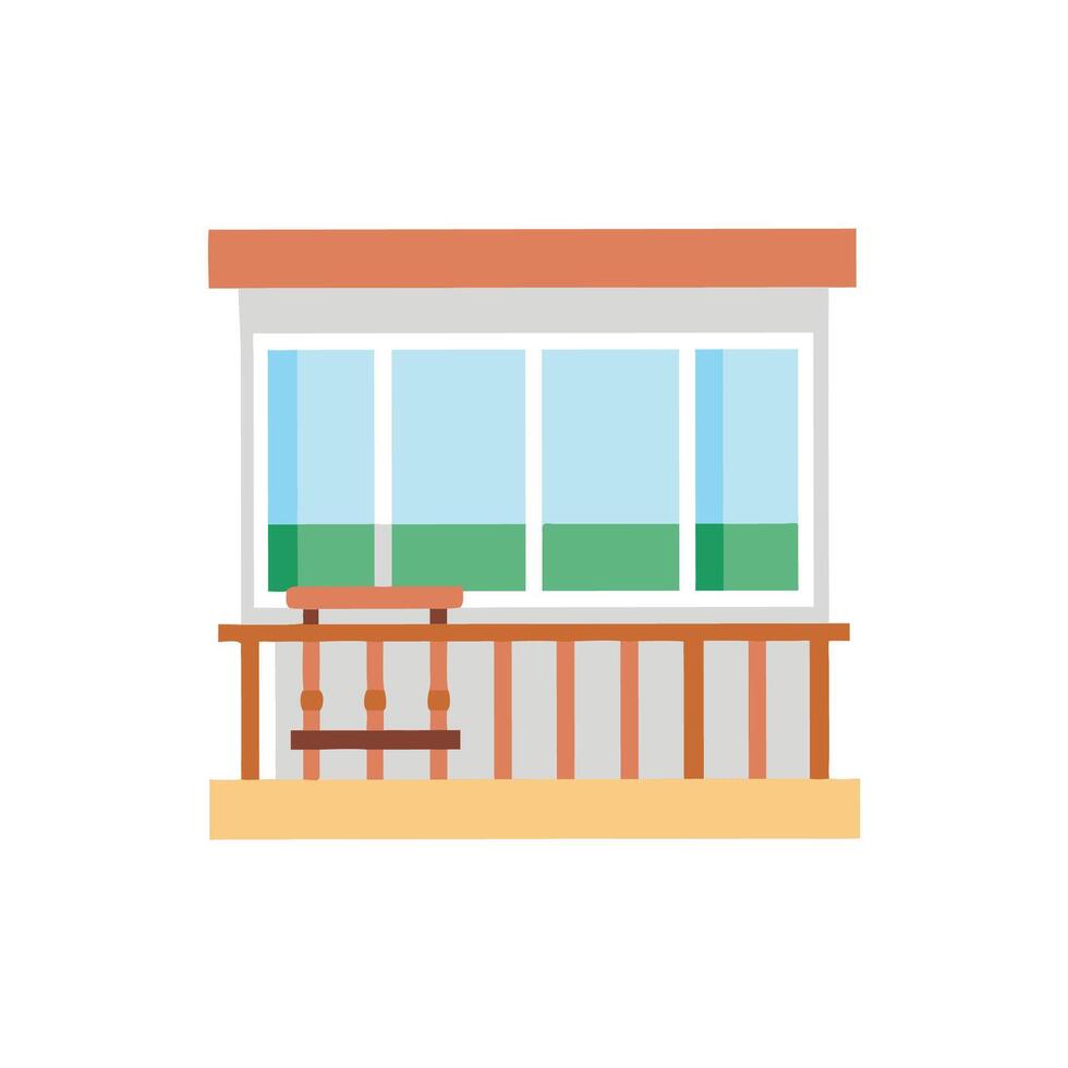 Charming Porch Design for Homes vector