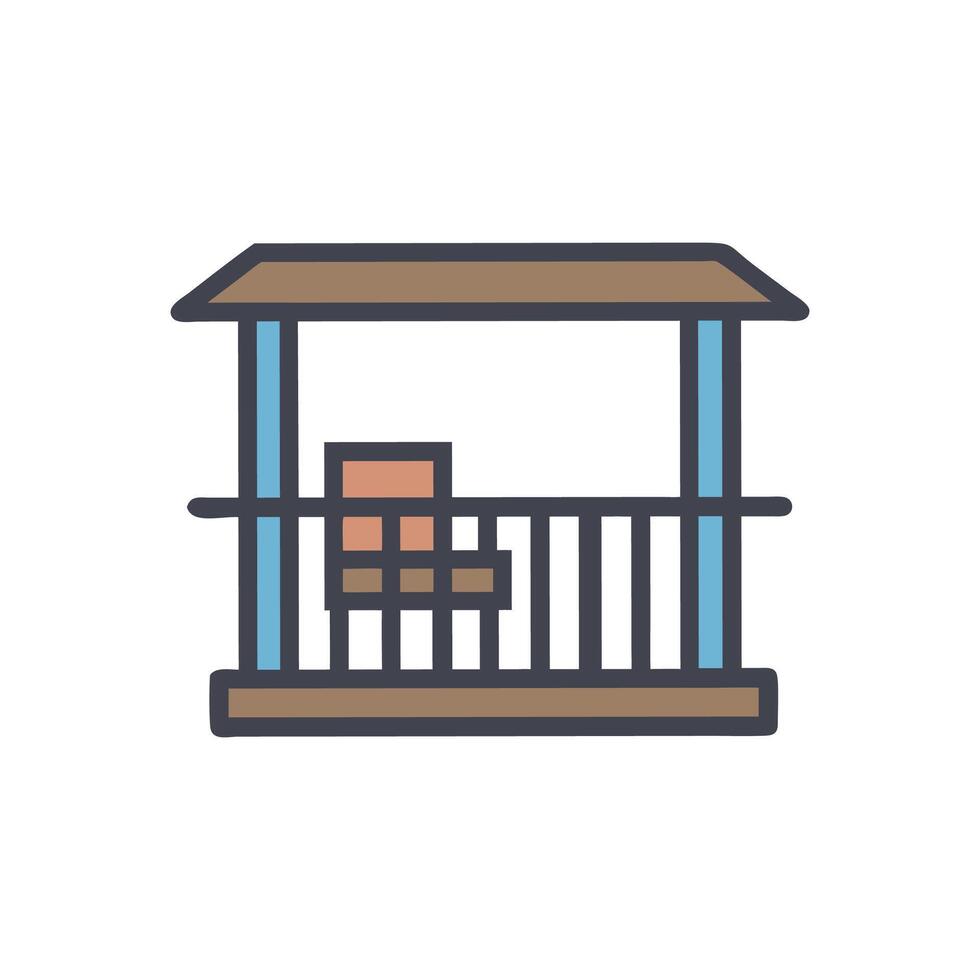 Stylish Porch Illustration for Outdoor Spaces vector