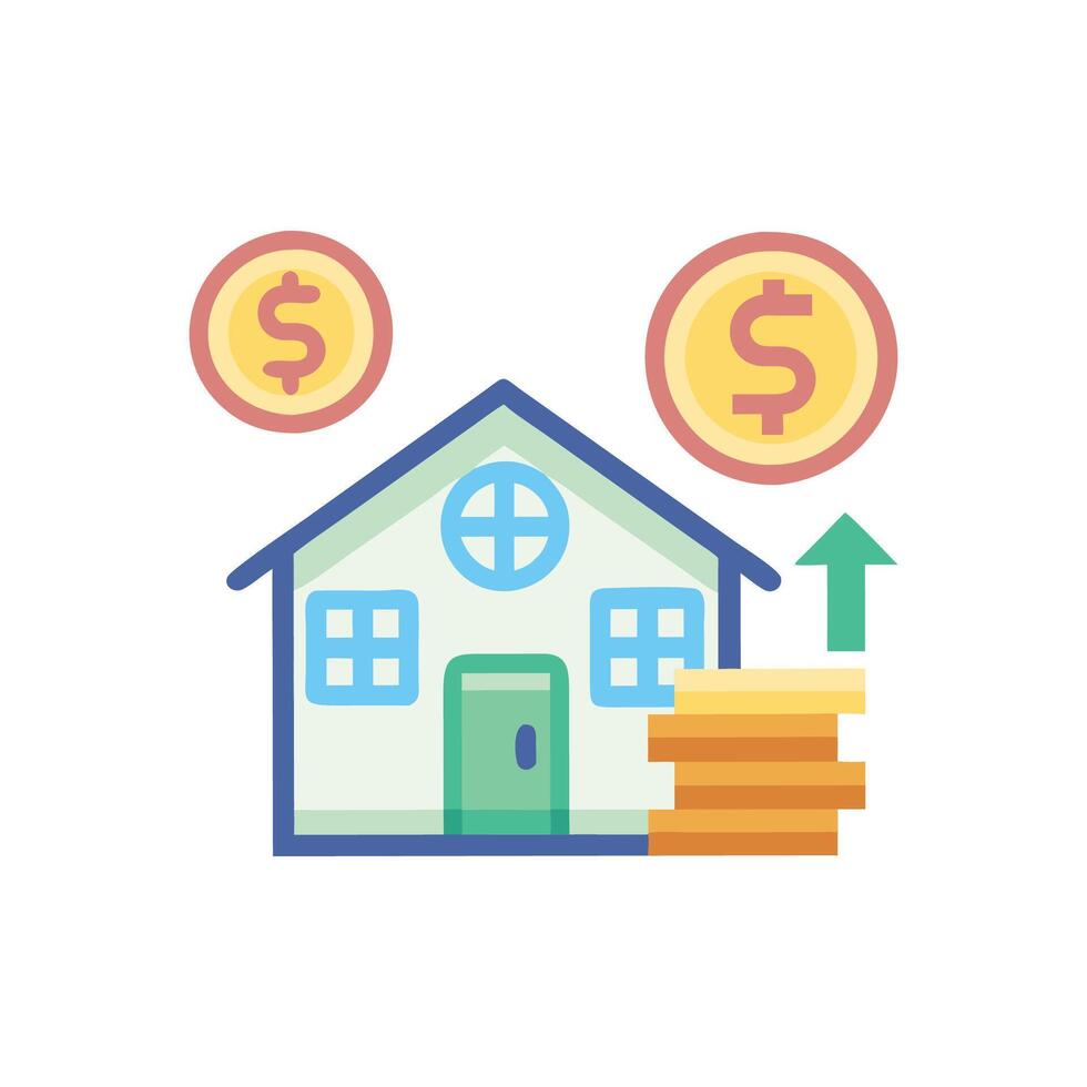 Creative Rental Income Icon for Branding vector