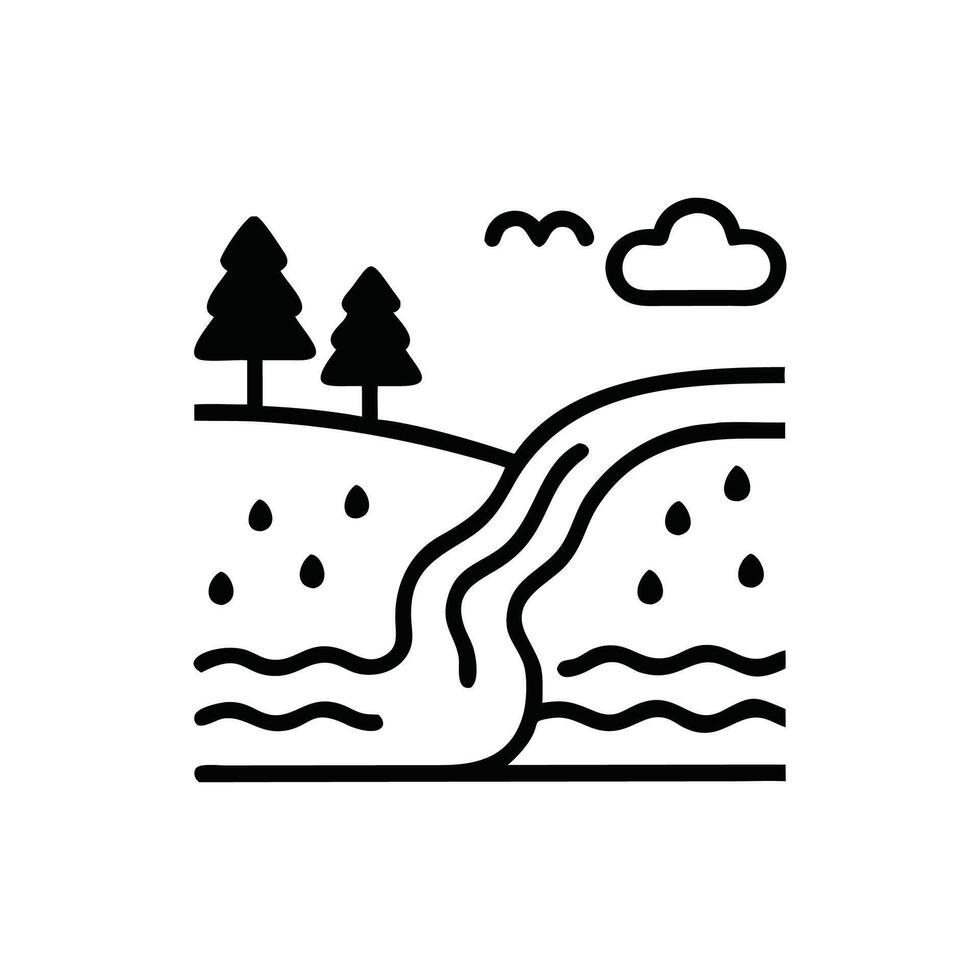 River View Icon for Illustrations vector