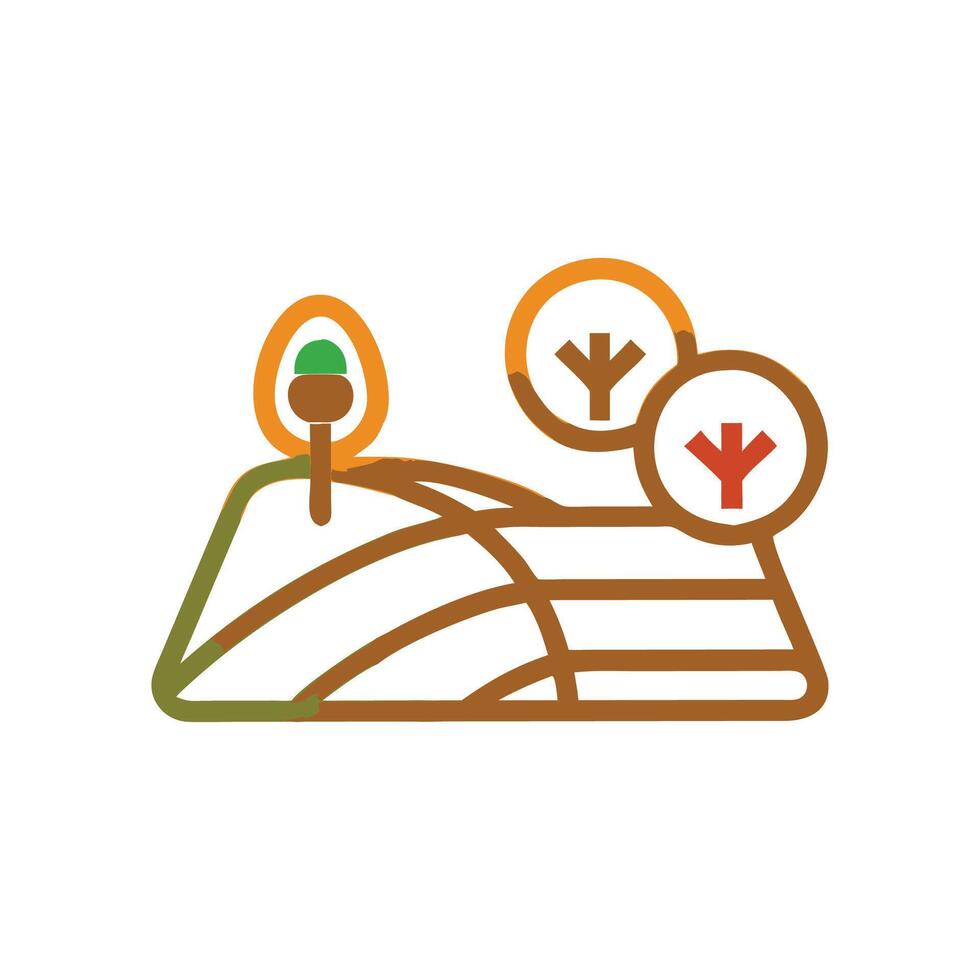 Rural Area Icon for Environmental Projects vector
