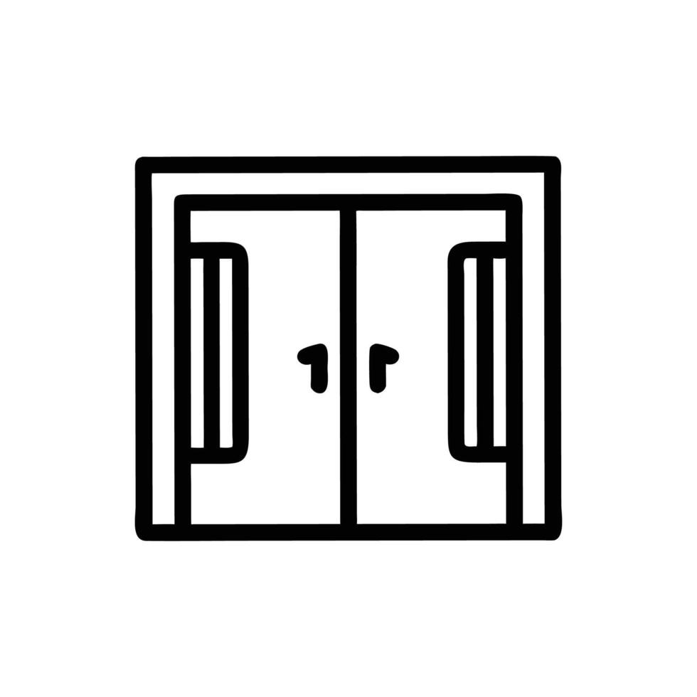 Sliding Door Icon for Design vector
