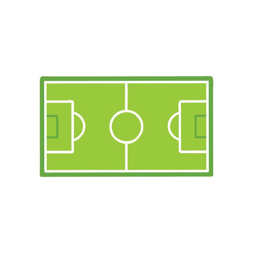 Stylish Soccer Field Icon for Visuals vector