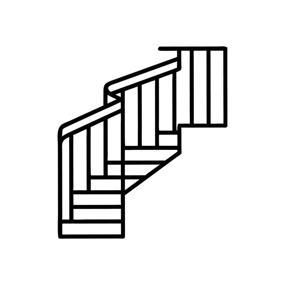 Architectural Spiral Staircase Design vector