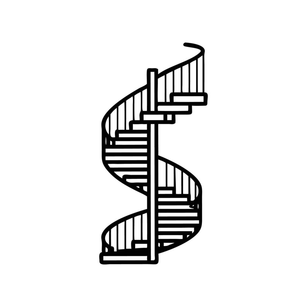 Modern Spiral Staircase Art vector