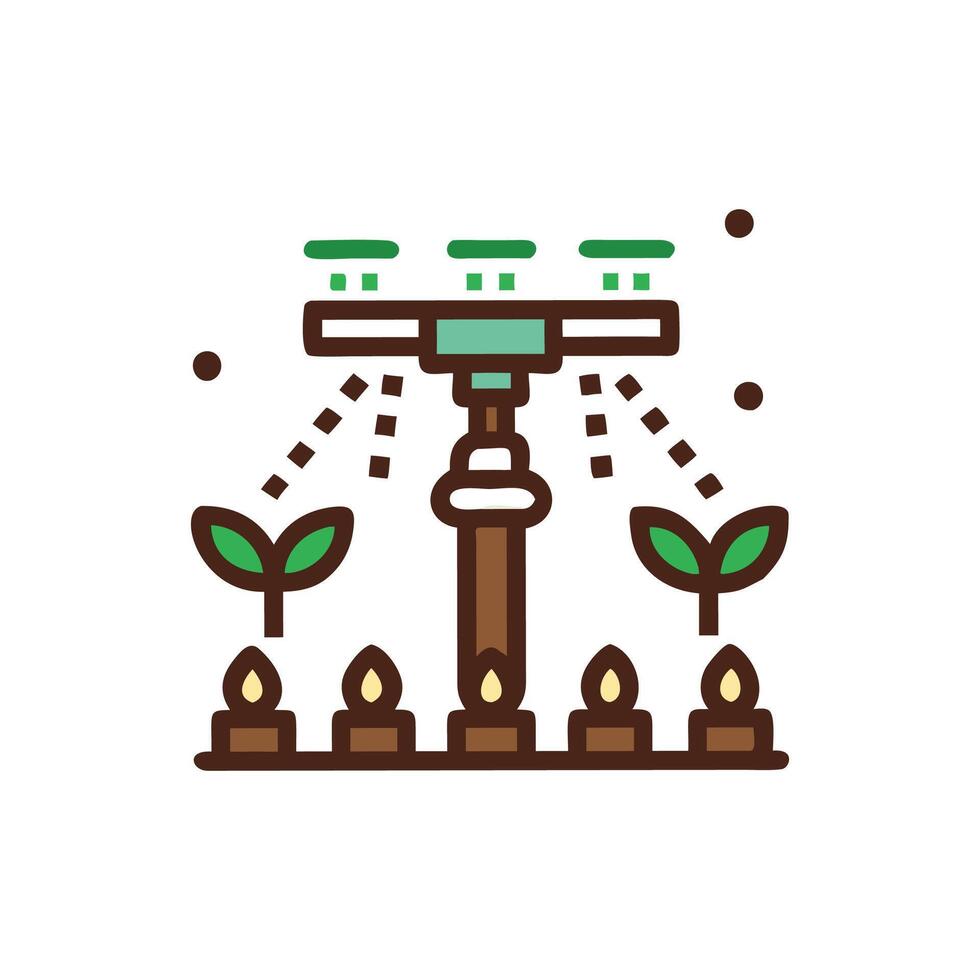 Modern Sprinkler System Design Illustration vector