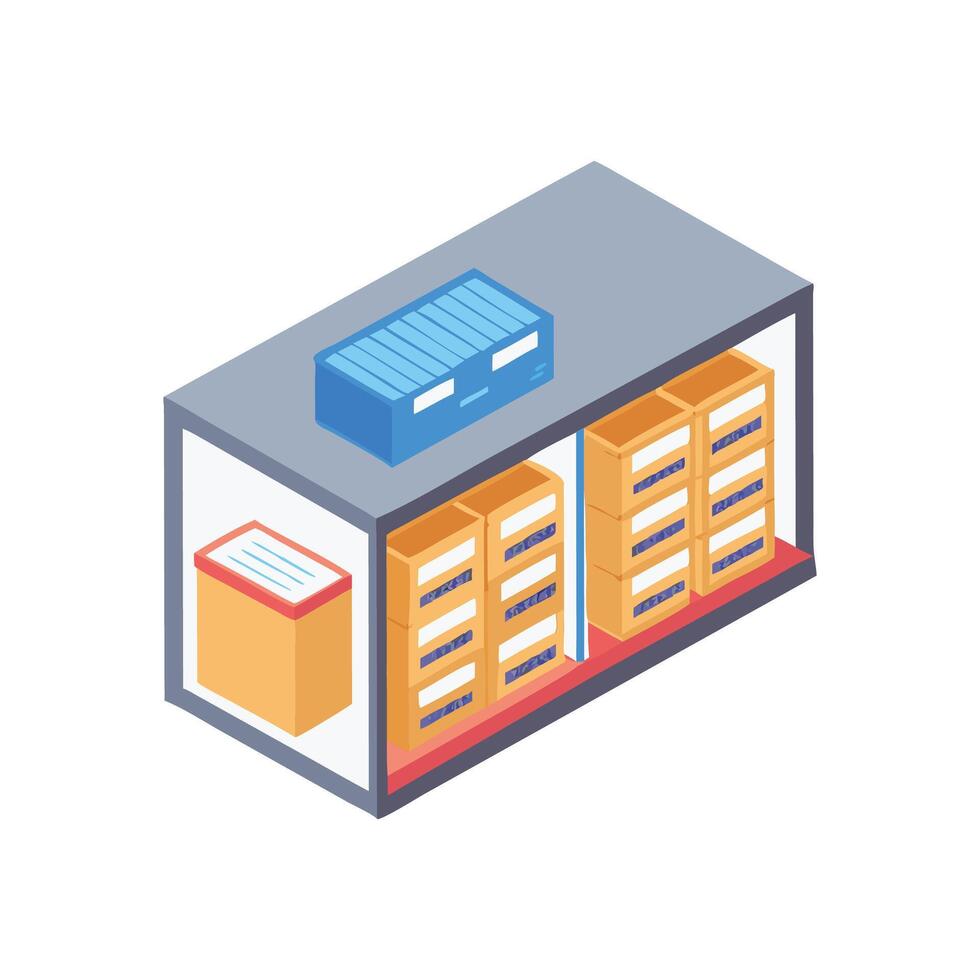 Functional Storage Room Illustration Design vector