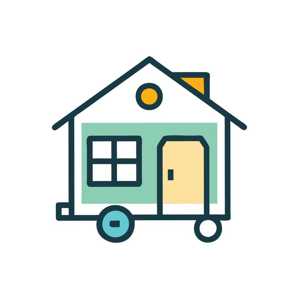 Compact Tiny House Design vector