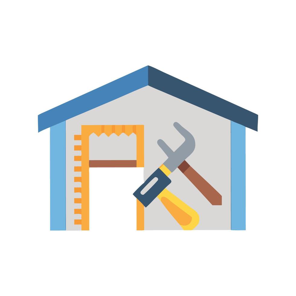 Modern Tool Shed Illustration vector
