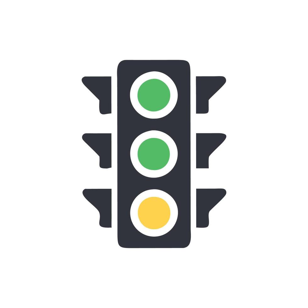 Stylish Traffic Light Art vector