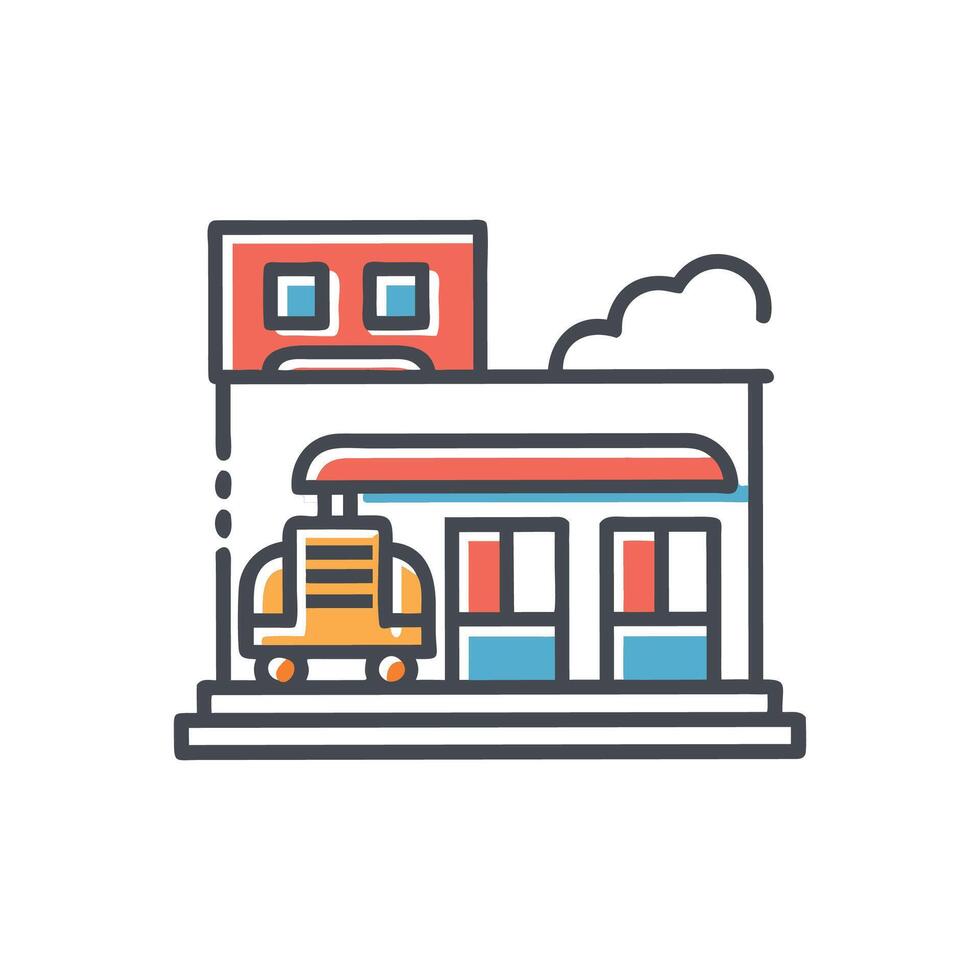 Modern Train Station Design vector