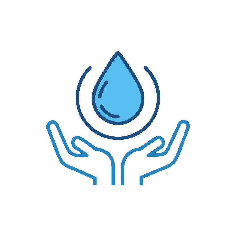 Stylish Water Conservation Icon Illustration vector