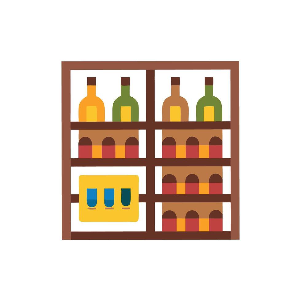 Stylish Wine Cellar Illustration vector