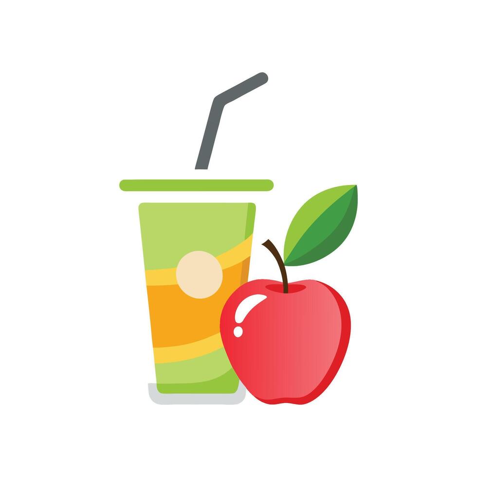 Creamy Apple Yogurt Smoothie Treat vector