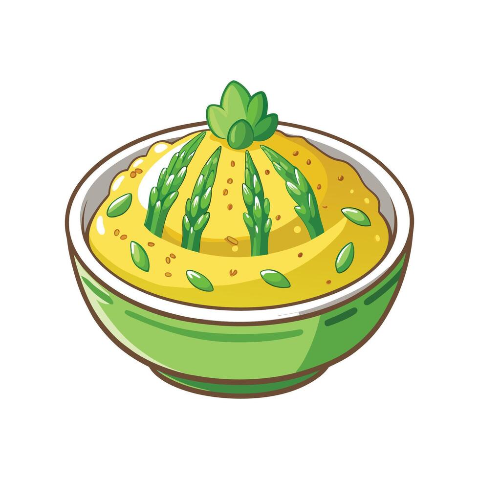 Asparagus Mash Gourmet Delight vector