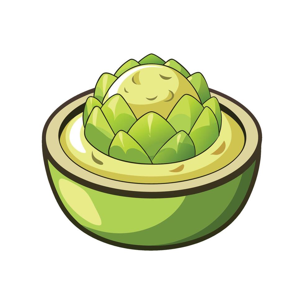 Artichoke Mash Culinary Delight vector