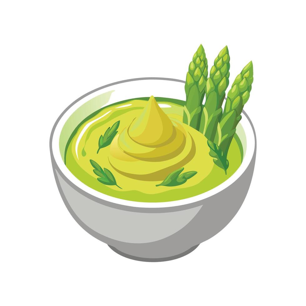 Savory Asparagus Mash Recipe vector