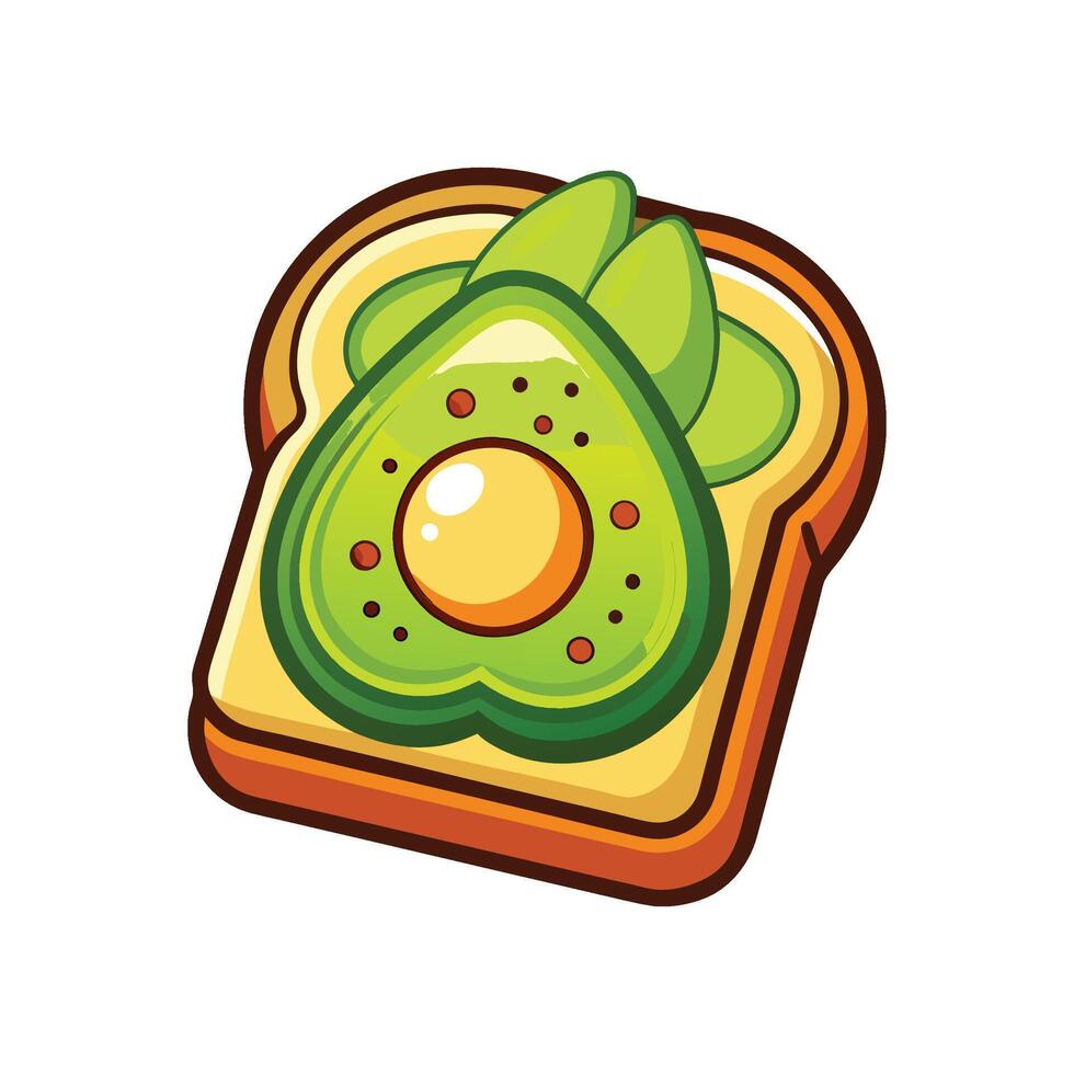 Creative Avocado Toast Mash vector