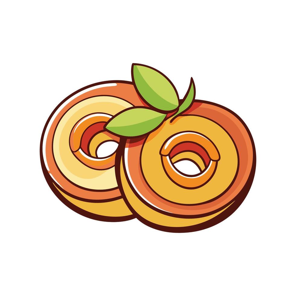 Delicious Baked Apple Rings vector