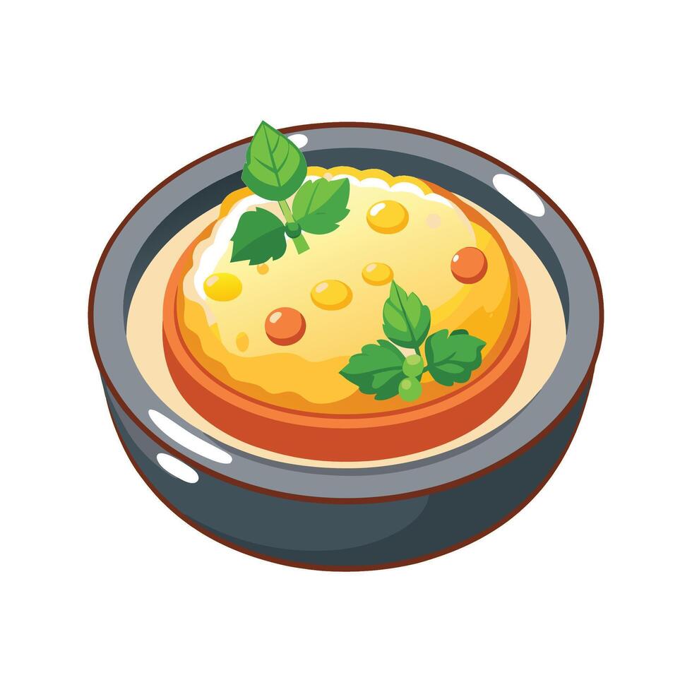 Creative Baked Cheese Corn Mash vector