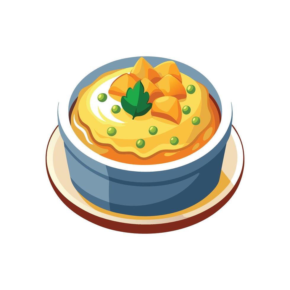 Gourmet Baked Cheese Corn Mash vector