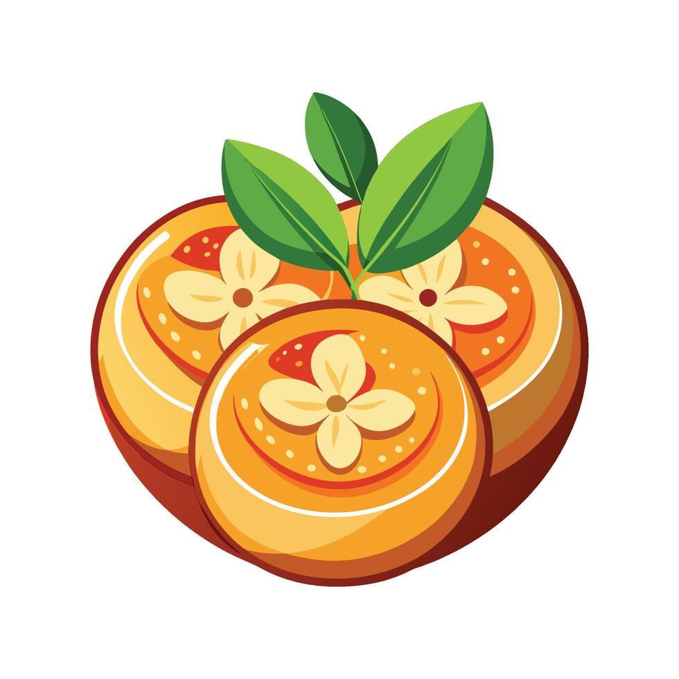 Baked Mashed Apple Slices vector