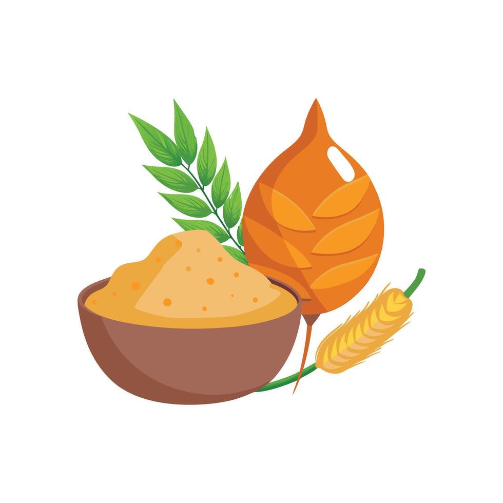 Creative Sweet Potato Barley Puree vector