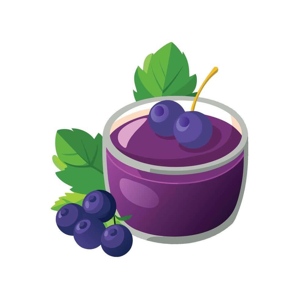 Delicious Blackcurrant Puree vector