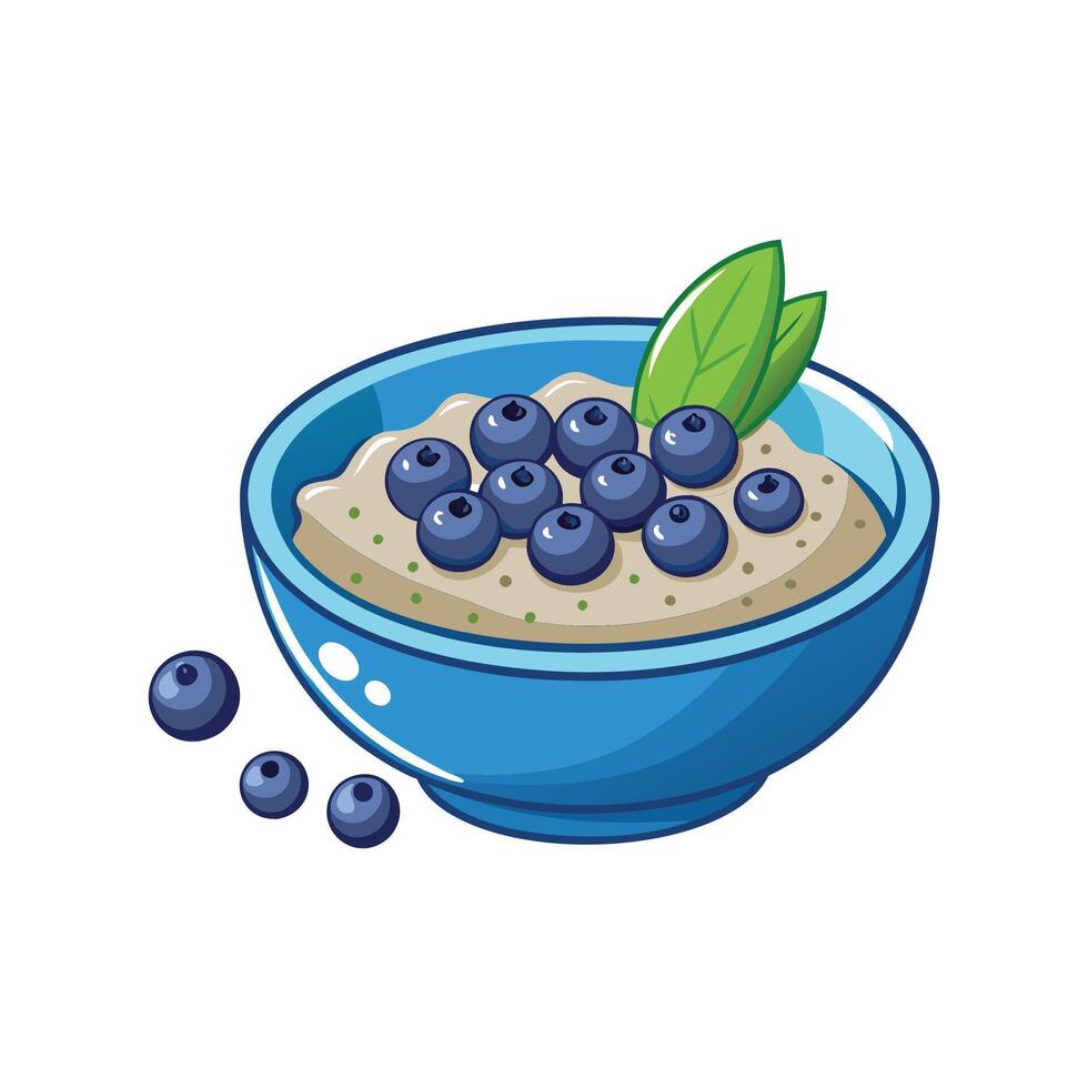 Creative Blueberry Quinoa Mash vector