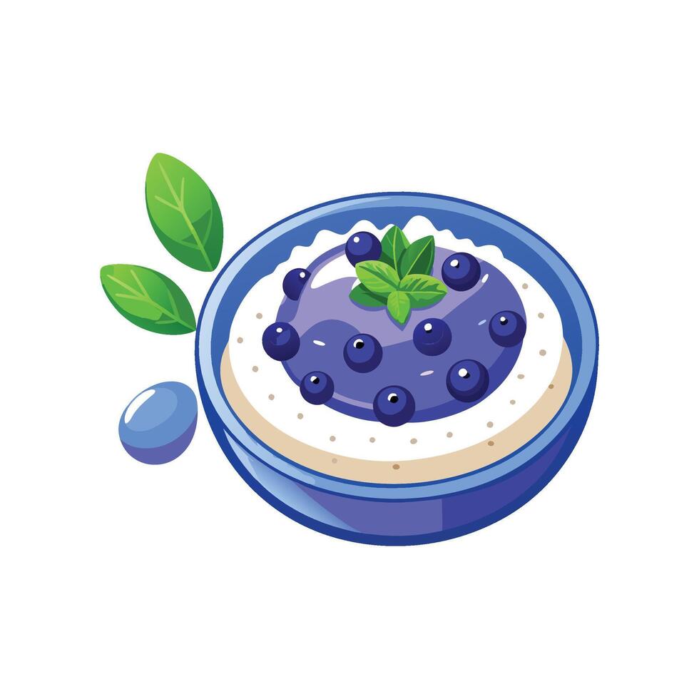 Delicious Blueberry Quinoa Mash vector