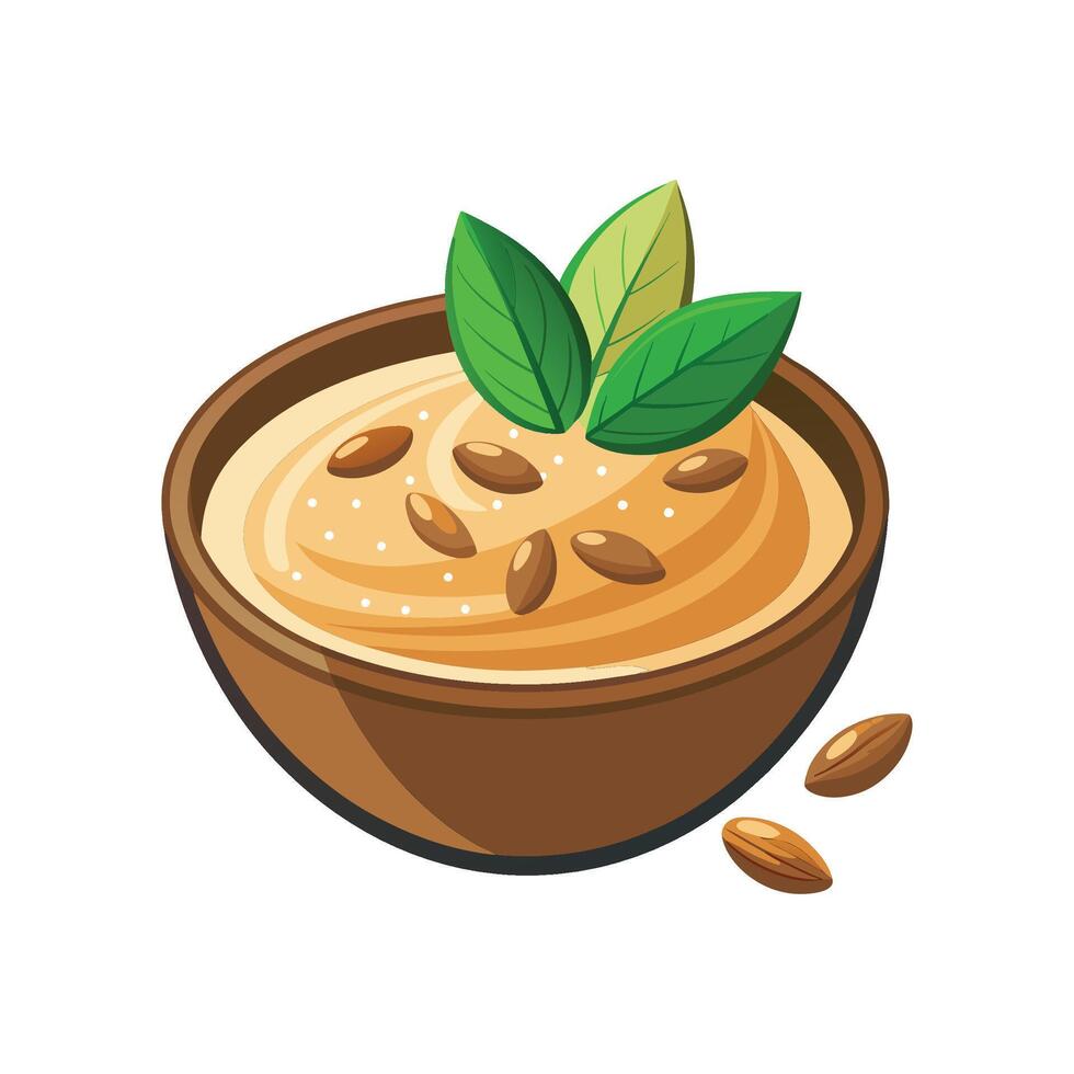 Delicious Buckwheat Almond Butter vector