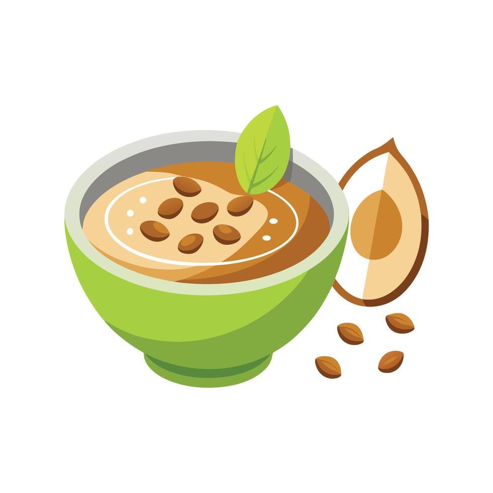 Satisfying Buckwheat Almond Butter Puree vector