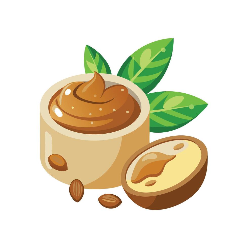 Savory Buckwheat Almond Butter Puree vector