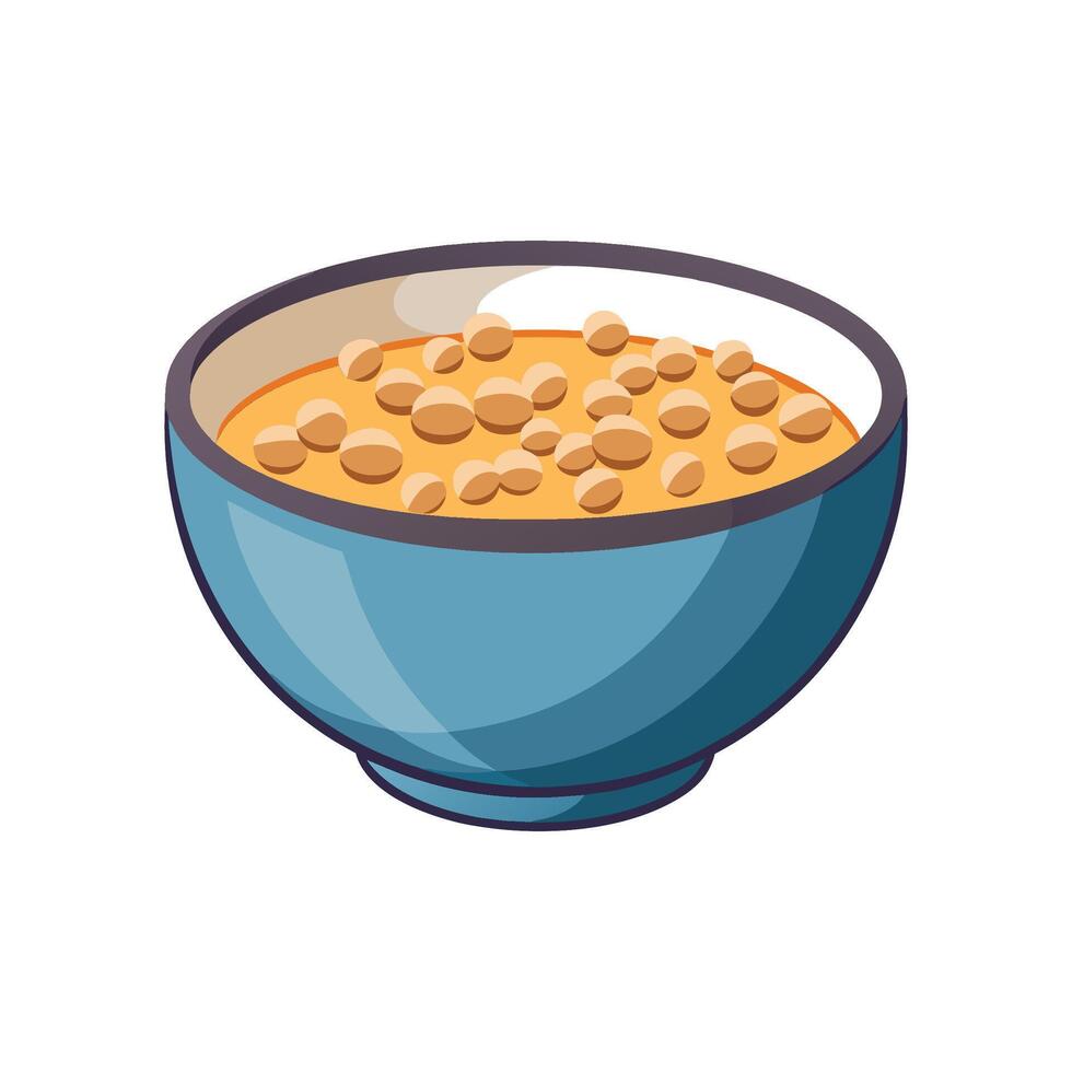 Healthy Buckwheat Cereal Bowl vector