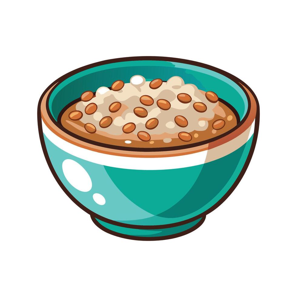 Tasty Buckwheat Cereal Delight vector
